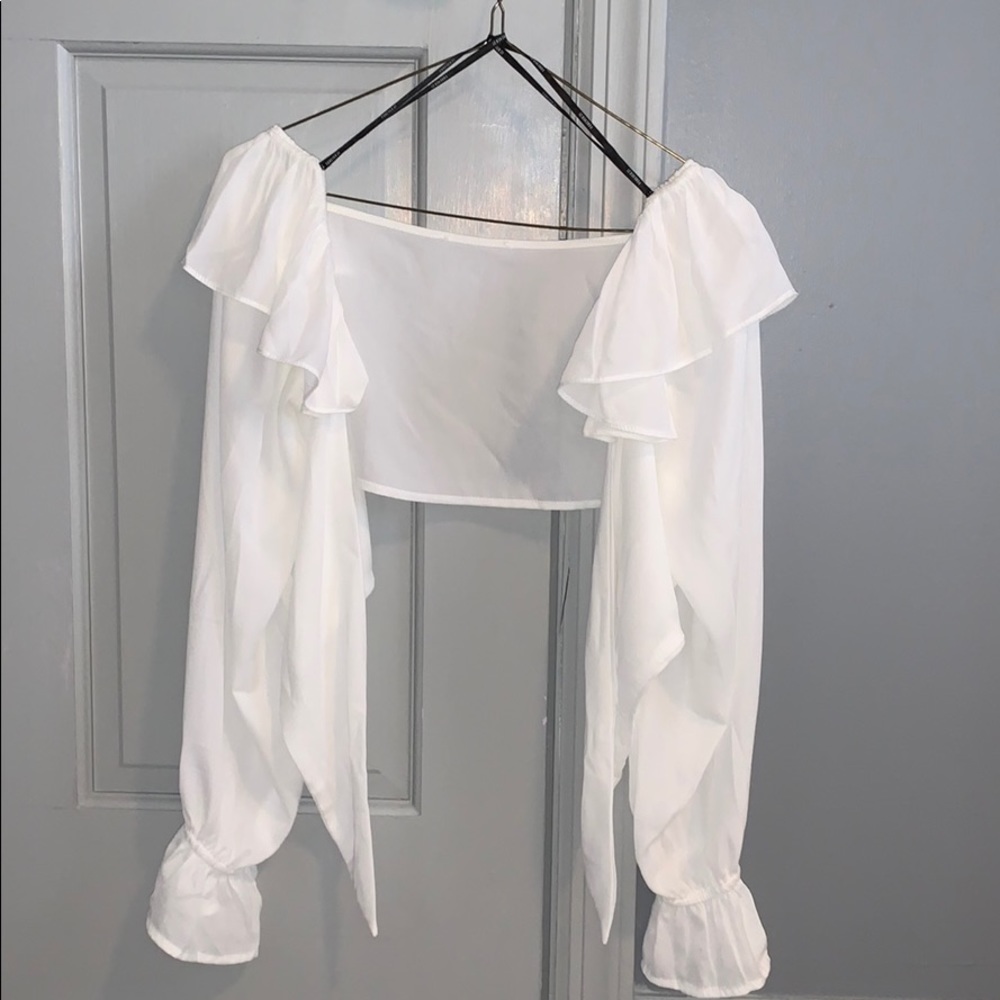 White sheer top